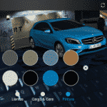 Marcador y captura de App de realidad aumentada de Mercedes