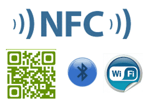 NFC, QR, Bluetooth, Wifi