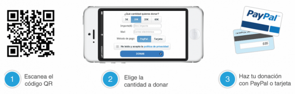 Pasos para realizar una donación mediante móvi